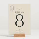 "Amara" - Table Numbers in Sand by Robert and Stella - Displayed (stand not included)