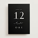 "Modern Classic Names" - Table Numbers in Onyx by Emily Betts - Front