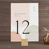 "Curves" - Table Numbers in Cafe by Pixel and Hank - Front