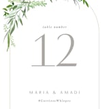 "I do" - Table Numbers in Fern by Creo Study - Detail