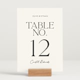 "Casual" - Table Numbers in Pearl by Owl and Toad - Displayed (stand not included)