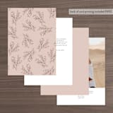 "Delicate monogram" - Table Numbers in Blush by Lucrecia Caporale - Back of Card Options