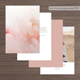 "Delicate brushstrokes" - Table Numbers in Blush by Lucrecia Caporale - Back of Card Options