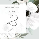"Inverness" - Table Numbers in Pistachio by Nicole Whiddon - Detail