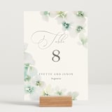 "Whispered" - Table Numbers in Springtime by Design Lotus - Displayed (stand not included)
