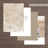 "Floral Ampersand Monogram" - Table Numbers in Toffee by Amanda Day - Back of Card Options
