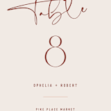 "Millennial" - Table Numbers in Rose by Hooray Creative - Detail