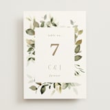 "Lovely" - Table Numbers in Moss by Petra Kern - Front