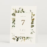 "Lovely" - Table Numbers in Moss by Petra Kern - Folded