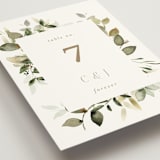 "Lovely" - Table Numbers in Moss by Petra Kern - Detail