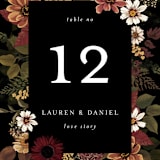 "Falling In Love" - Table Numbers in Harvest by Susan Moyal - Detail