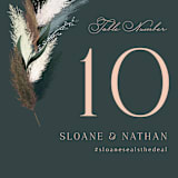 "Arched Pampas" - Table Numbers in Basil by Kaydi Bishop - Detail