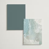 "Tidal Wave" - Table Numbers in Aqua by Hooray Creative - Back of Card Options
