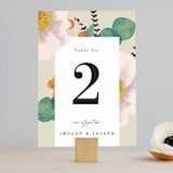 "Floral Splash" - Table Numbers in Wheat by Keen Peachy - Front