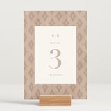 "petal toss" - Table Numbers in Cream by Angela Marzuki - Displayed (stand not included)