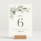 "Carolina" - Table Numbers in Meadow by Melanie Kosuge - Displayed (stand not included)