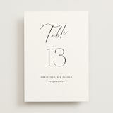 "Beautifully Scripted" - Table Numbers in Pearl by Hooray Creative - Front