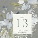 "Spring Dash" - Table Numbers in Pewter by Grace Kreinbrink - Detail
