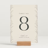 "Etched Frame" - Table Numbers in Eggshell by Robert and Stella - Displayed (stand not included)