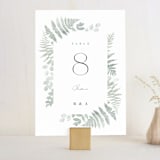 "Gilded Woodland" - Table Numbers in Fern by Kristie Kern - Front