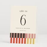 "Quilted Grid" - Table Numbers in Petal by Morgan Kendall - Folded