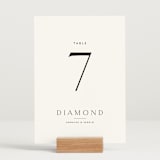 "Rhythmic" - Table Numbers in Simply White by Jennifer Postorino - Displayed (stand not included)