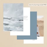 "Water's Edge" - Table Numbers in Cloud by Nicoletta Savod - Back of Card Options