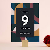 "Abstract Jewels" - Table Numbers in Noir by Maria Alou - Front