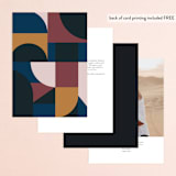"Abstract Jewels" - Table Numbers in Noir by Maria Alou - Back of Card Options
