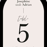"view to behold" - Table Numbers in Onyx by letterfix - Detail