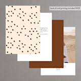 "Private Affair" - Table Numbers in Cinnamon by Nazia Hyder - Back of Card Options