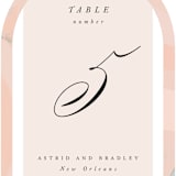 "Marbled Arch" - Table Numbers in Peach by Anna Elder - Detail