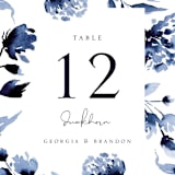 "A Wedding Watercolor" - Table Numbers in Cornflower by Chris Griffith - Detail