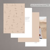 "Sunset Beach" - Table Numbers in Sand by Owl and Toad - Back of Card Options