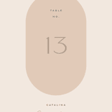 "Sunset Beach" - Table Numbers in Sand by Owl and Toad - Detail