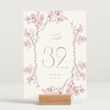 "butter blossoms" - Table Numbers in Posie by Phrosné Barwood - Displayed (stand not included)