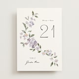 "Sweeping Vine" - Table Numbers in Periwinkle by Itsy Belle Studio - Front