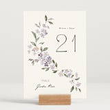 "Sweeping Vine" - Table Numbers in Periwinkle by Itsy Belle Studio - Displayed (stand not included)