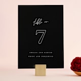 "Slate" - Table Numbers in Bridal Veil by Up Up Creative - Front