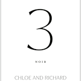 "Boutique" - Table Numbers in Noir by Eric Clegg - Detail
