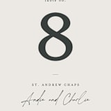 "Happily Ever After" - Table Numbers in Buff by Sara Hicks Malone - Detail