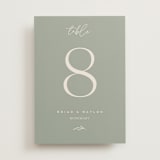"Soft Arch" - Table Numbers in Sage by Erica Krystek - Front
