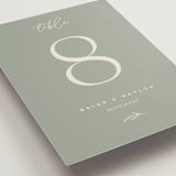 "Soft Arch" - Table Numbers in Sage by Erica Krystek - Detail