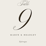 "Tandem" - Table Numbers in Buttercream by Jessica Williams - Detail