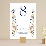 "modern folk" - Table Numbers in Blush by GeekInk Design - Front
