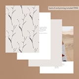 "Sonnet" - Table Numbers in Almond by Petra Kern - Back of Card Options
