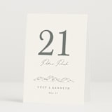 "Mountainview" - Table Numbers in Pewter by Sarah Brown - Folded