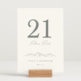 "Mountainview" - Table Numbers in Pewter by Sarah Brown - Displayed (stand not included)