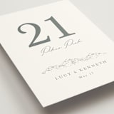 "Mountainview" - Table Numbers in Pewter by Sarah Brown - Detail
