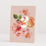 "July Garden" - Table Numbers in Petal by Olivia Kanaley Inman - Folded